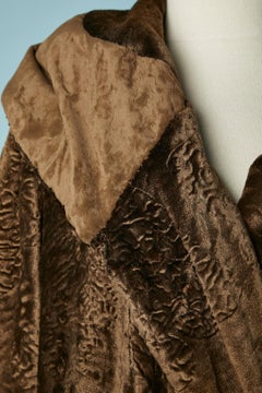 Double-breasted Opera coat in velvet with pattern and cut-work Circa 1925