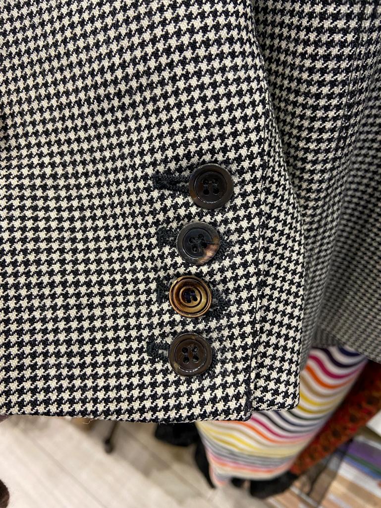 Blazer de doble botonadura con estampado Pied de poule AlaÏa en venta 2