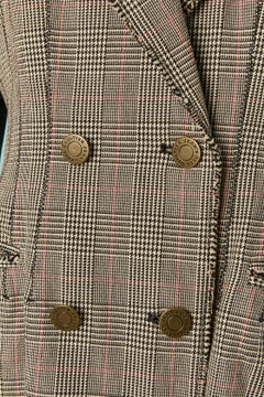 Double-breasted Prince de Galles jacket with sporty sleeve JP GAULTIER JEANS