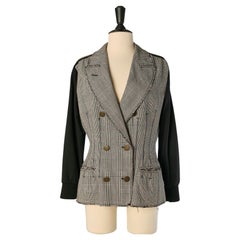 Double-breasted Prince de Galles jacket with sporty sleeve JP GAULTIER JEANS