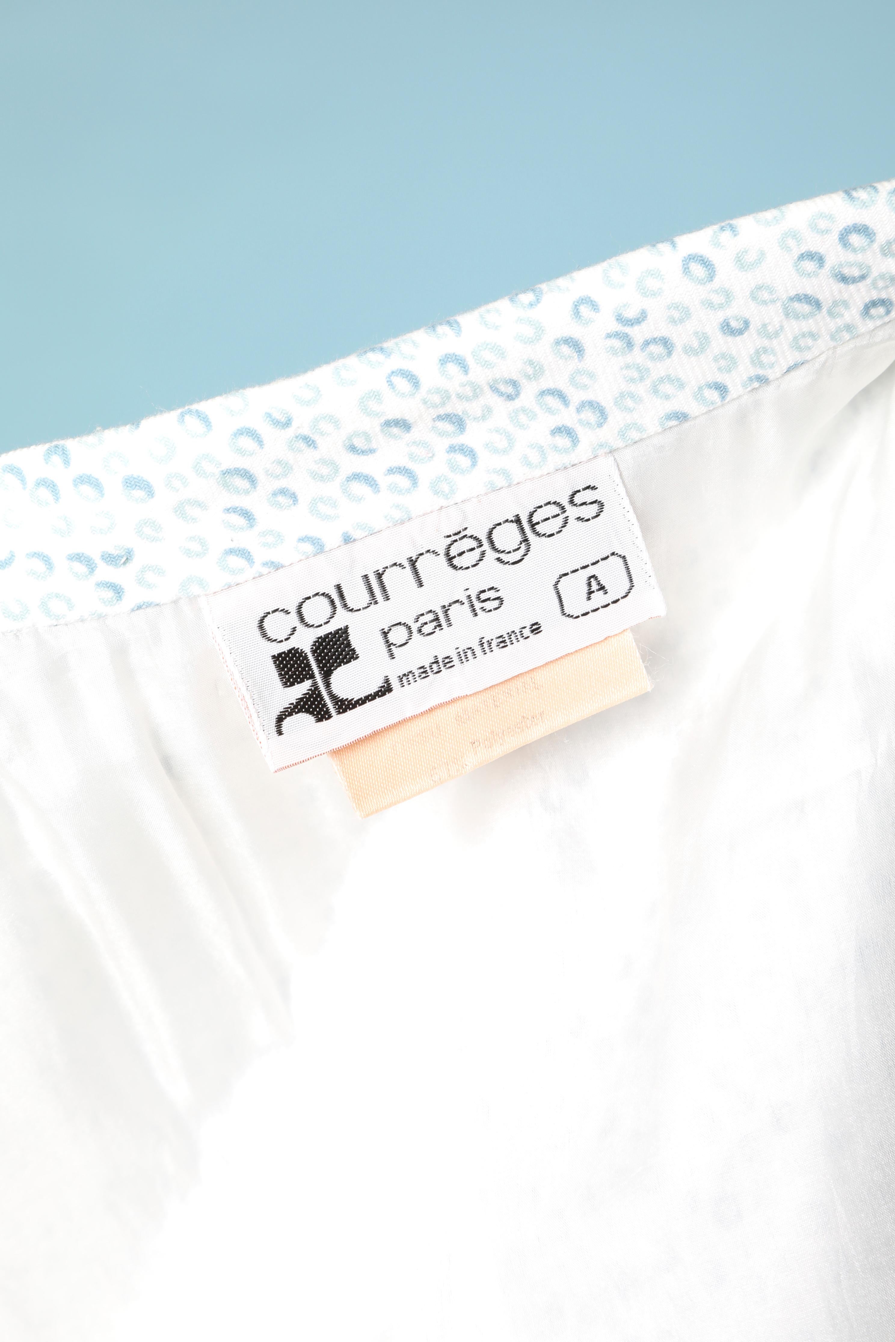 Robe imprimée double boutonnage Courrèges Paris en vente 1