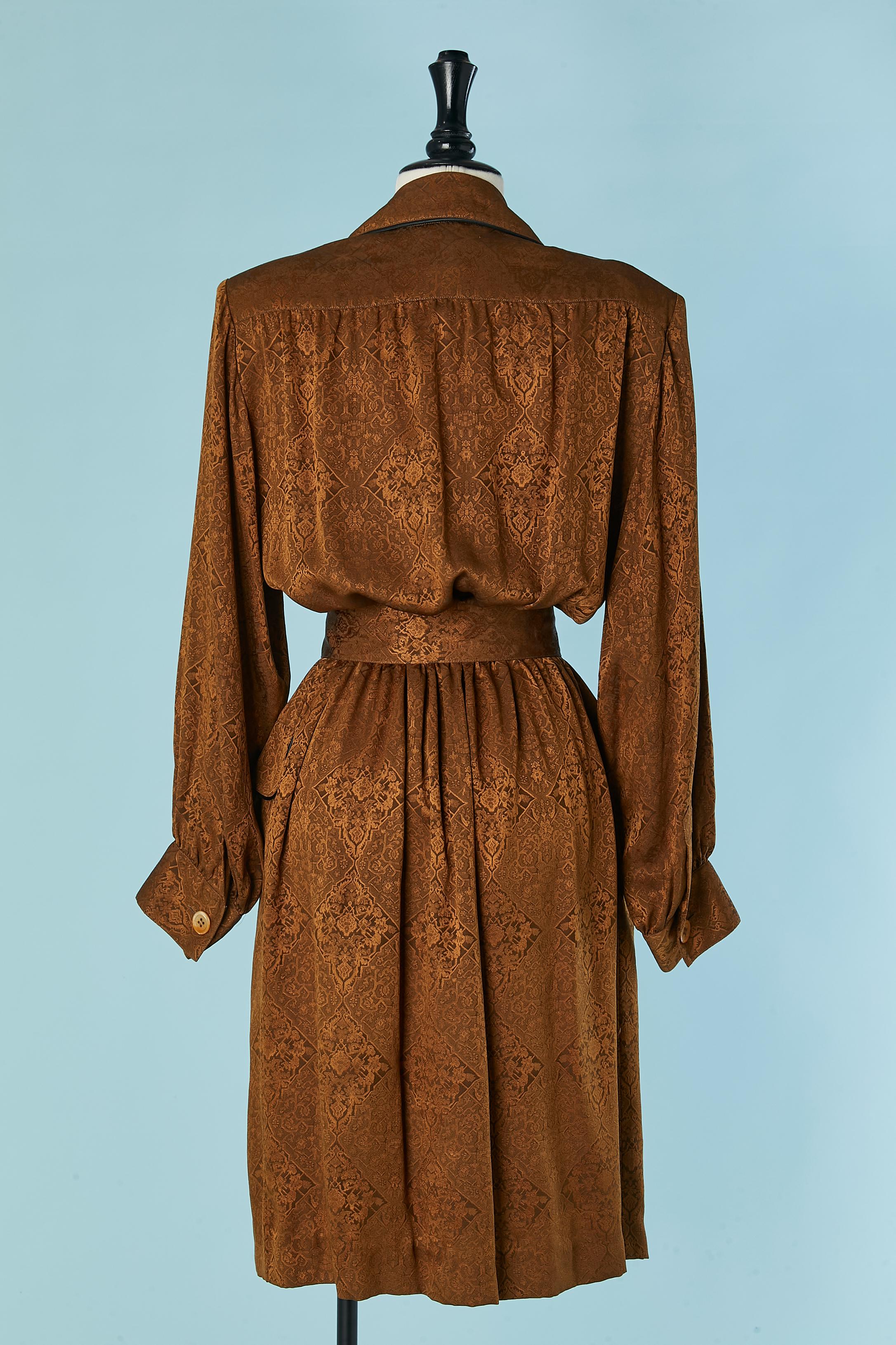 Double breasted silk jacquard cocktail dress Yves Saint Laurent Variation For Sale 1