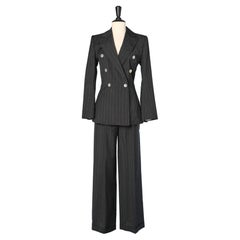 Vintage Double breasted striped tennis suit Miss Torrente 