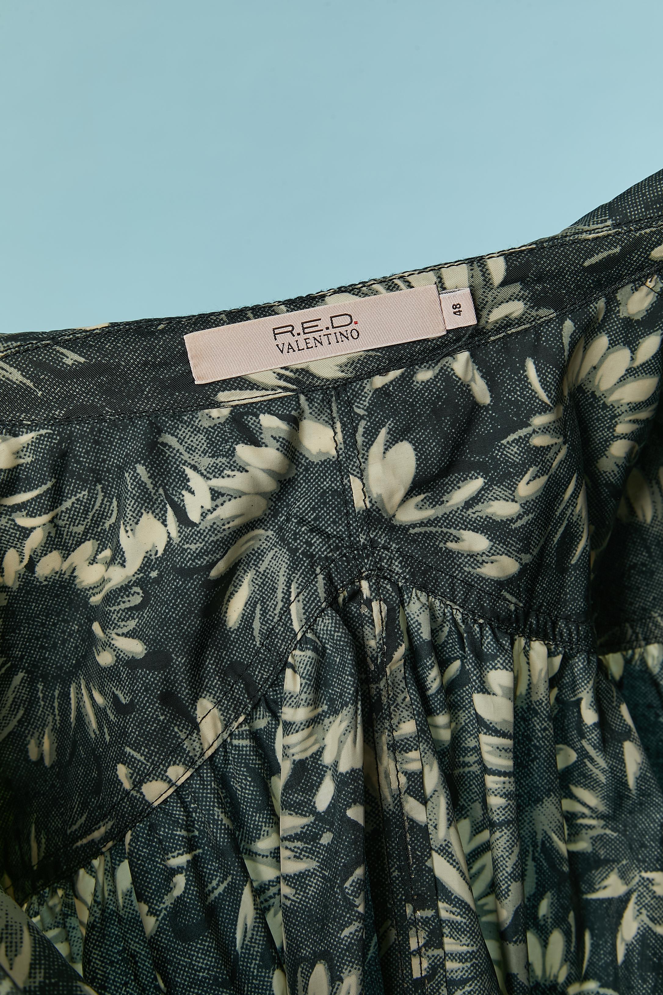 Double breasted trench-coat with flower print RED Valentino For Sale 2