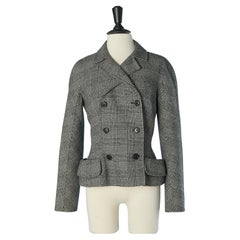 Veste "Bar" en laine à double boutonnage, motif Prince de Galles CHRISTIAN DIOR