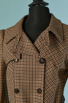 Double breasted wool coat with check pattern BALENCIAGA by Nicolas Ghesquiere