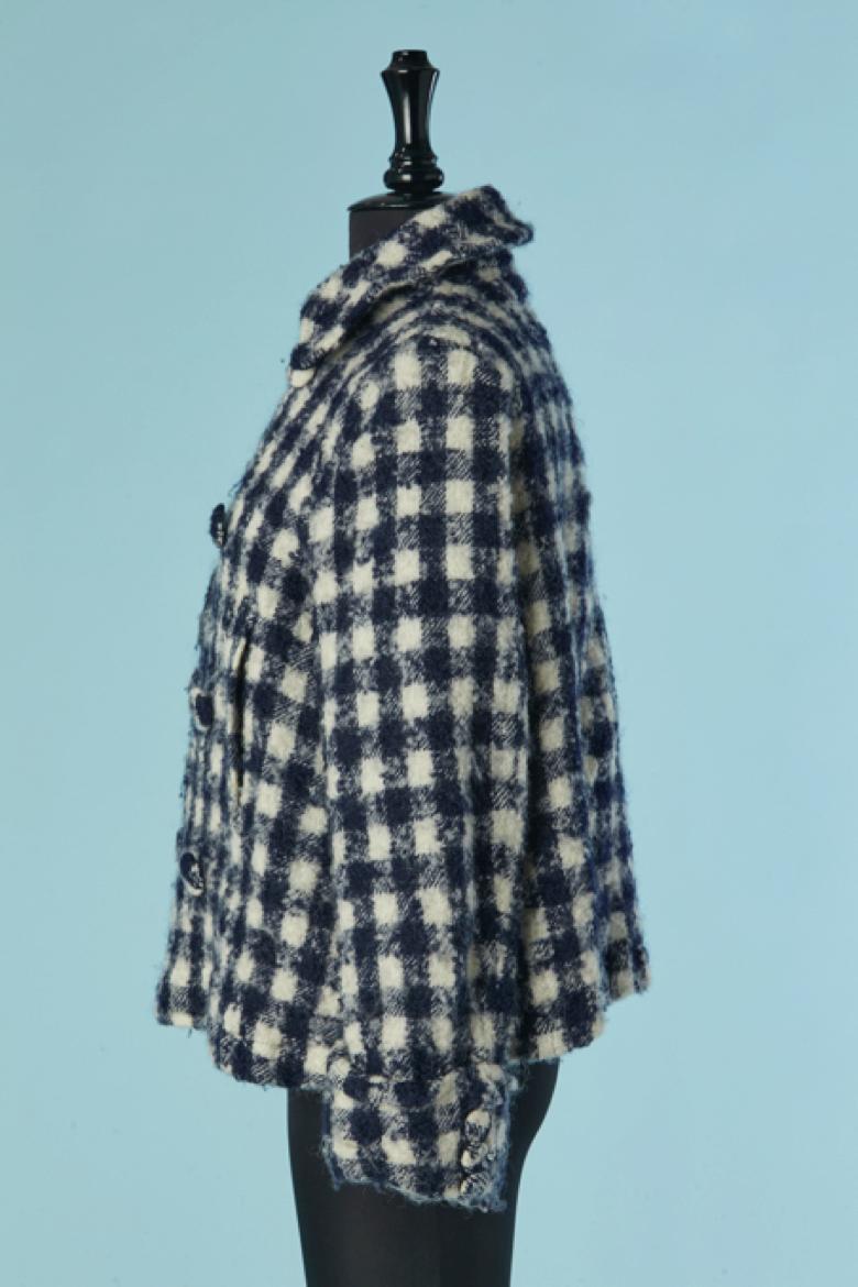 Double breasted wool jacket with check pattern COMME DES GARÇONS Tricot In Excellent Condition For Sale In Saint-Ouen-Sur-Seine, FR