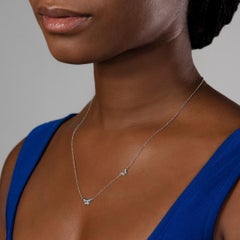 Platinum Double Butterfly Necklace
