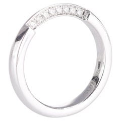 Double "C" White Gold Band with Diamonds