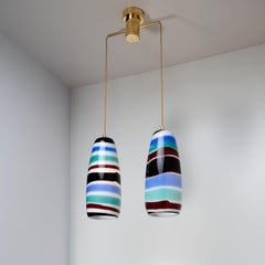 Double ceiling light by Massimo Vignelli - Venini Murano