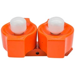 Double Ceramic Lamp with Light Bulbs