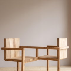 Double Chair by Marina Abramović x La Metropolitana, Rosa Morada & Cocobolo Wood