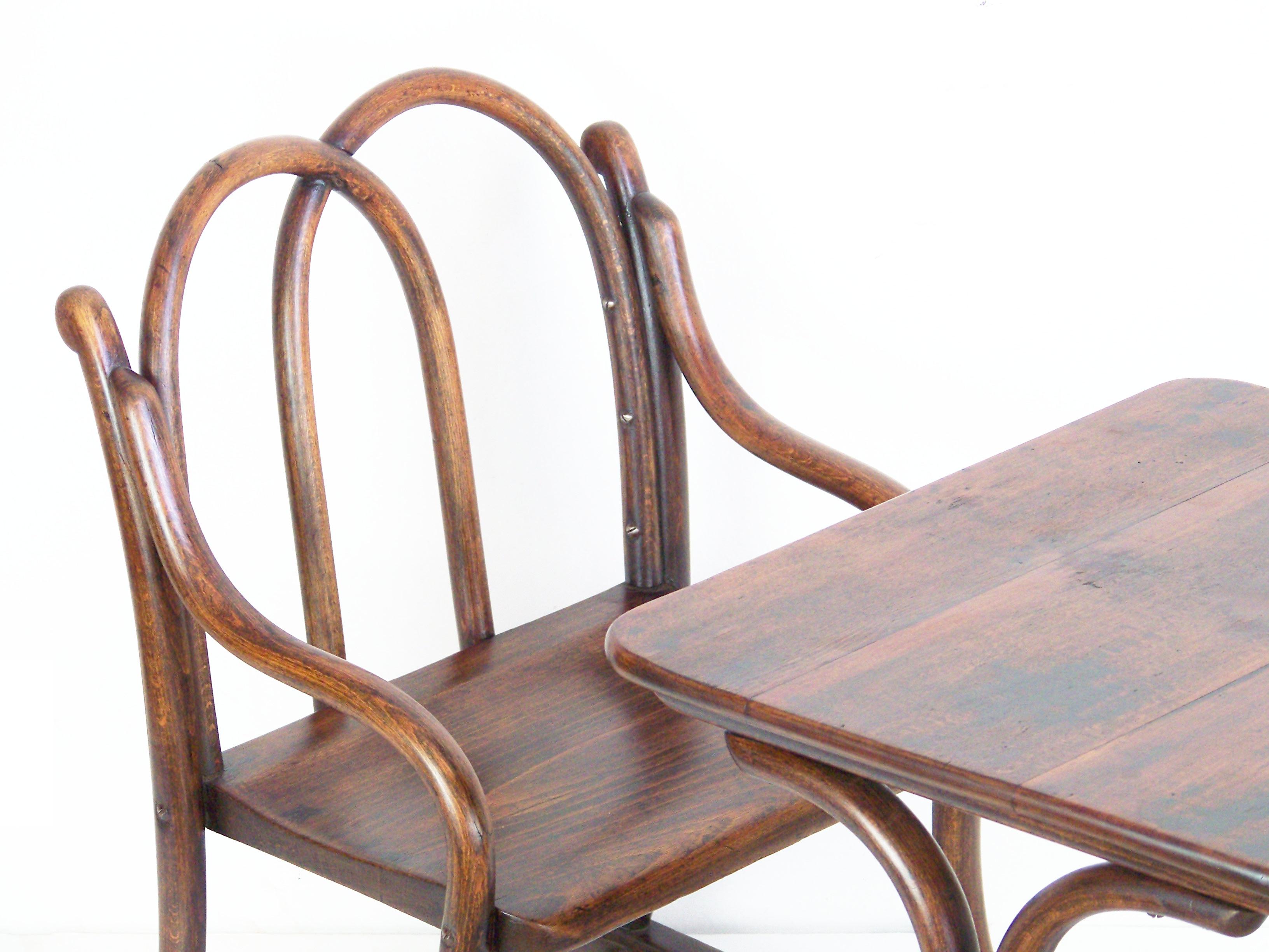 Banc pour enfants, chaise, avec table Thonet, de 1885 2