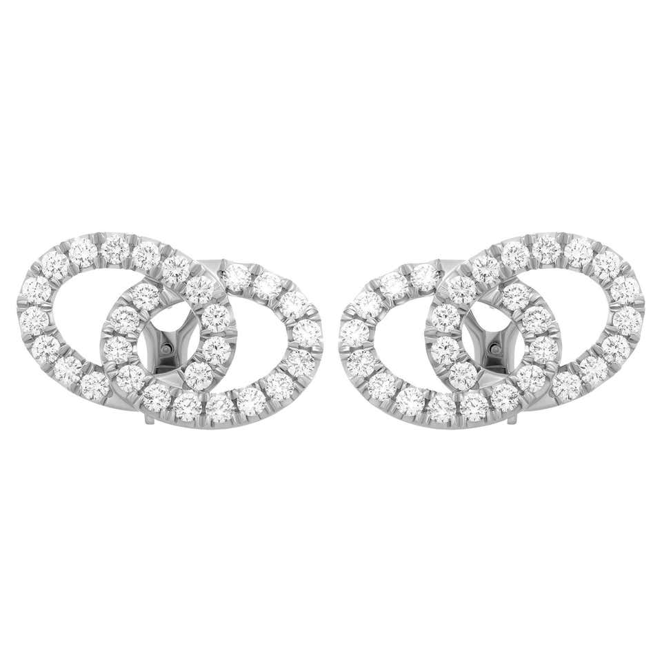 Ring Overlap Diamond Overlap Cocktail Ring in 18 Karat White Gold For Sale at ...