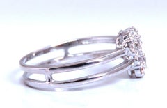 Double Cluster .26ct natural diamonds 18kt gold ring