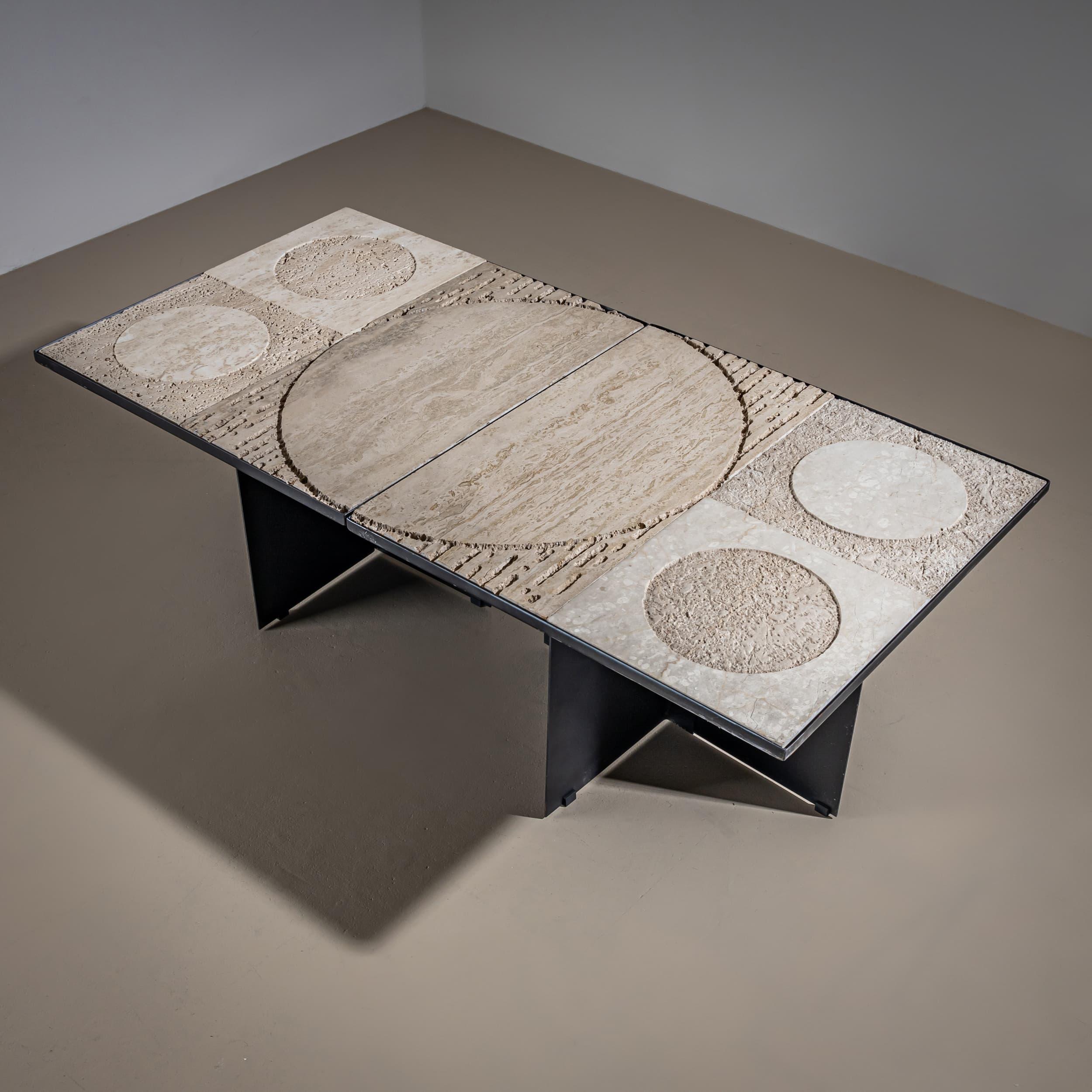 Double Coffee Table attributed to Grupo NP2, Nerone e Patuzzi In Good Condition For Sale In New York, NY