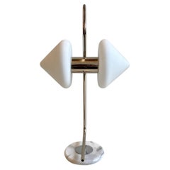 Double Cone Arlus Lunel Table Lamp in Metal with Marble Base