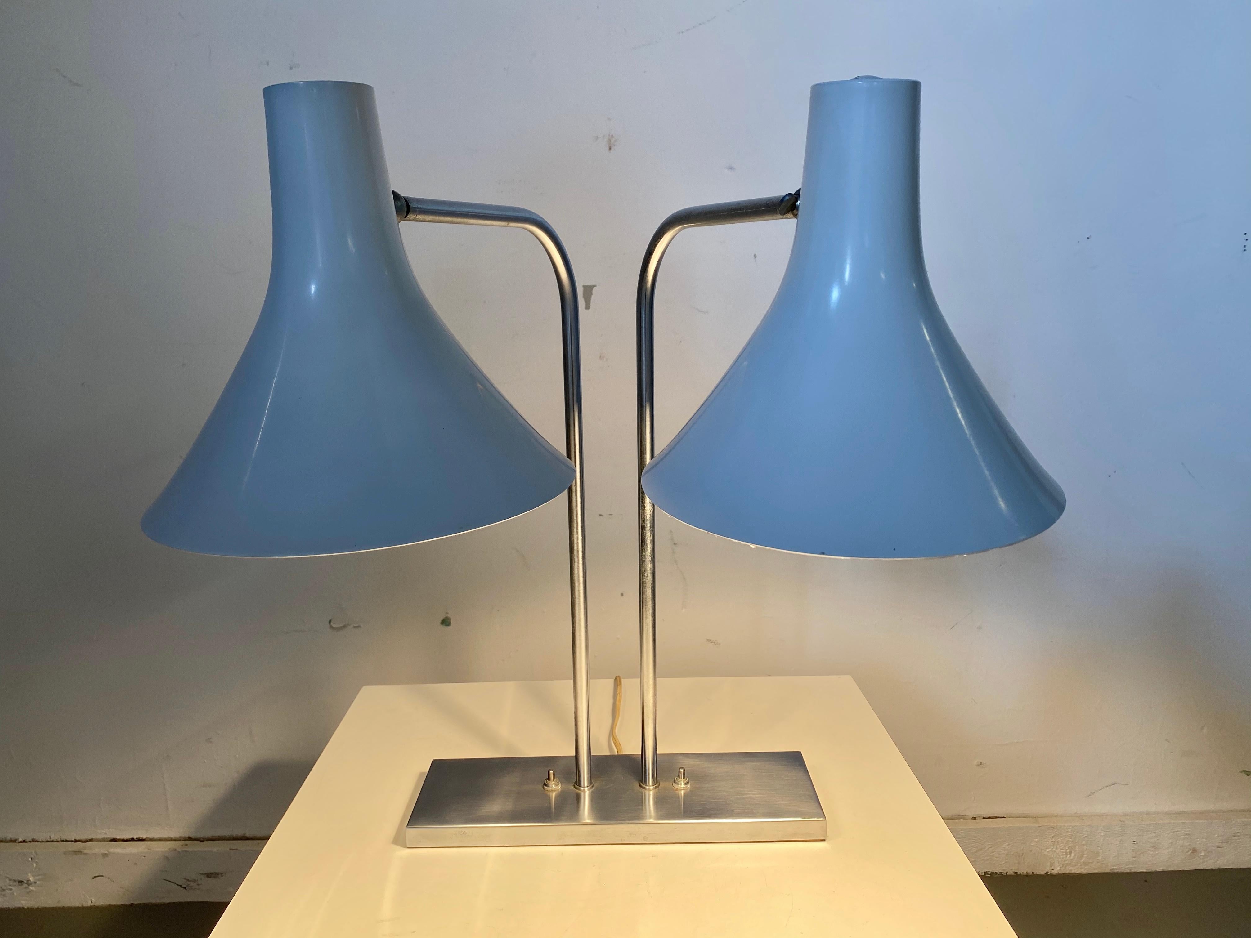 American Double Cone Desk Lamp by Greta Von Nessen for Nessen Studios