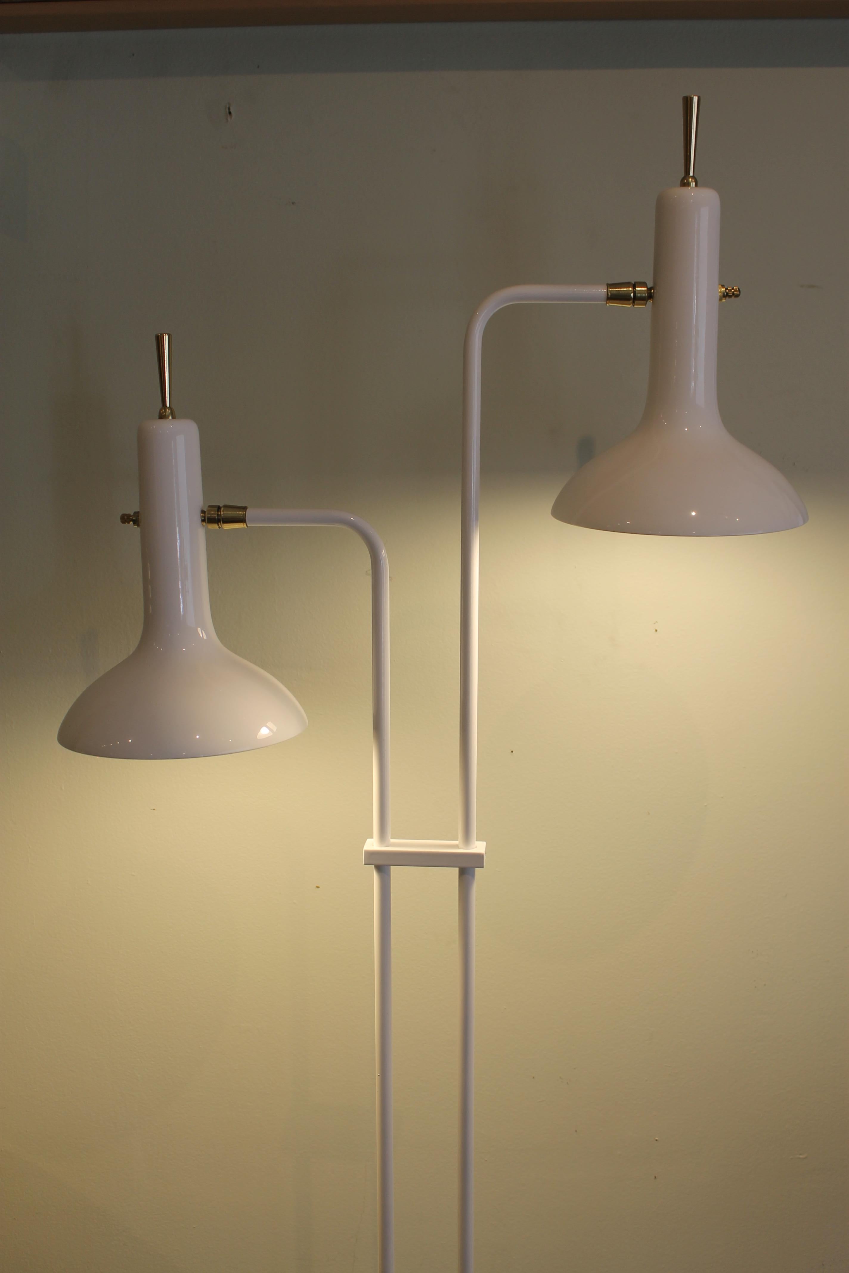 Mid-Century Modern Double Cone Floor Lamp by the Laurel Lamp Mfg. Co.