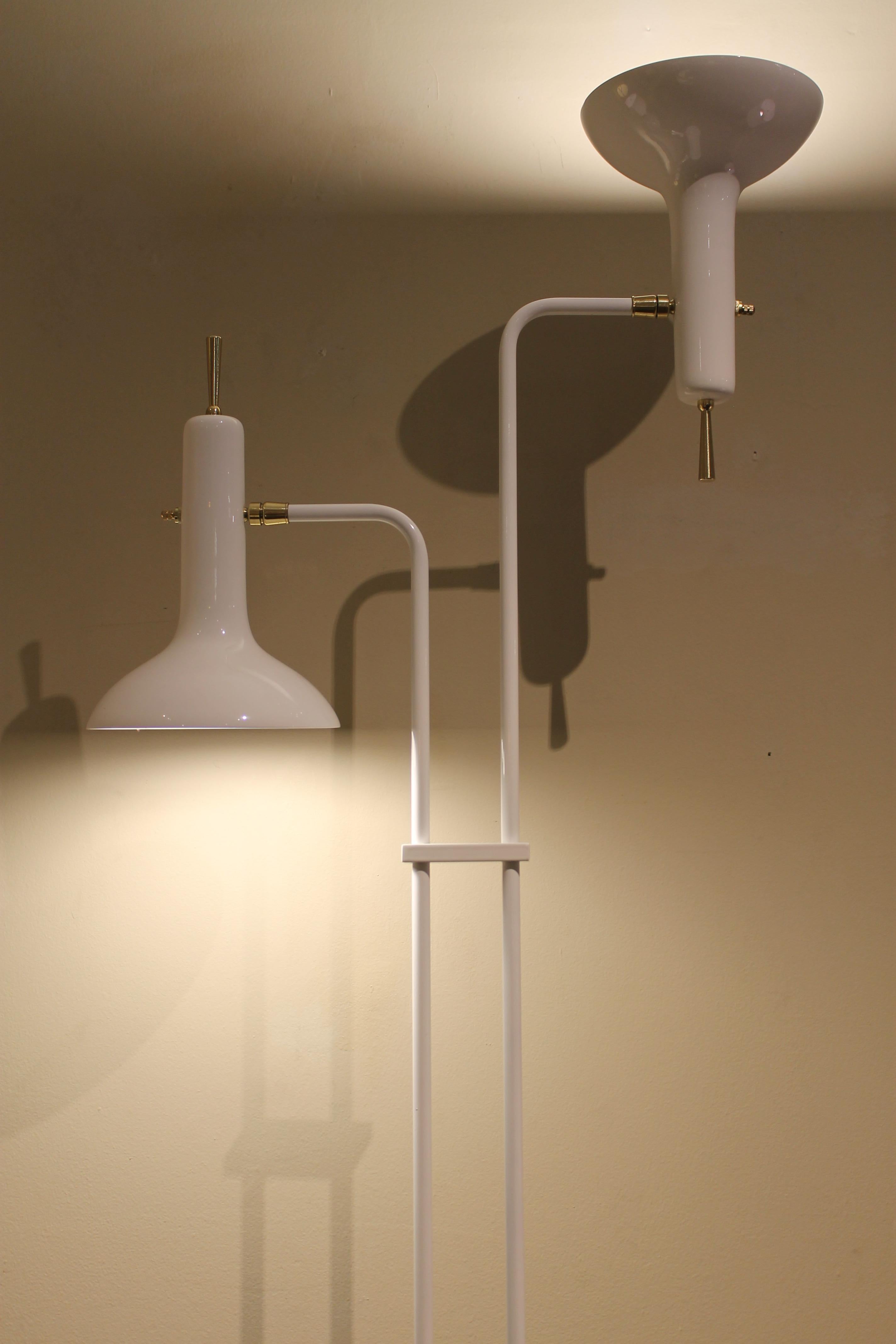 Mid-20th Century Double Cone Floor Lamp by the Laurel Lamp Mfg. Co.
