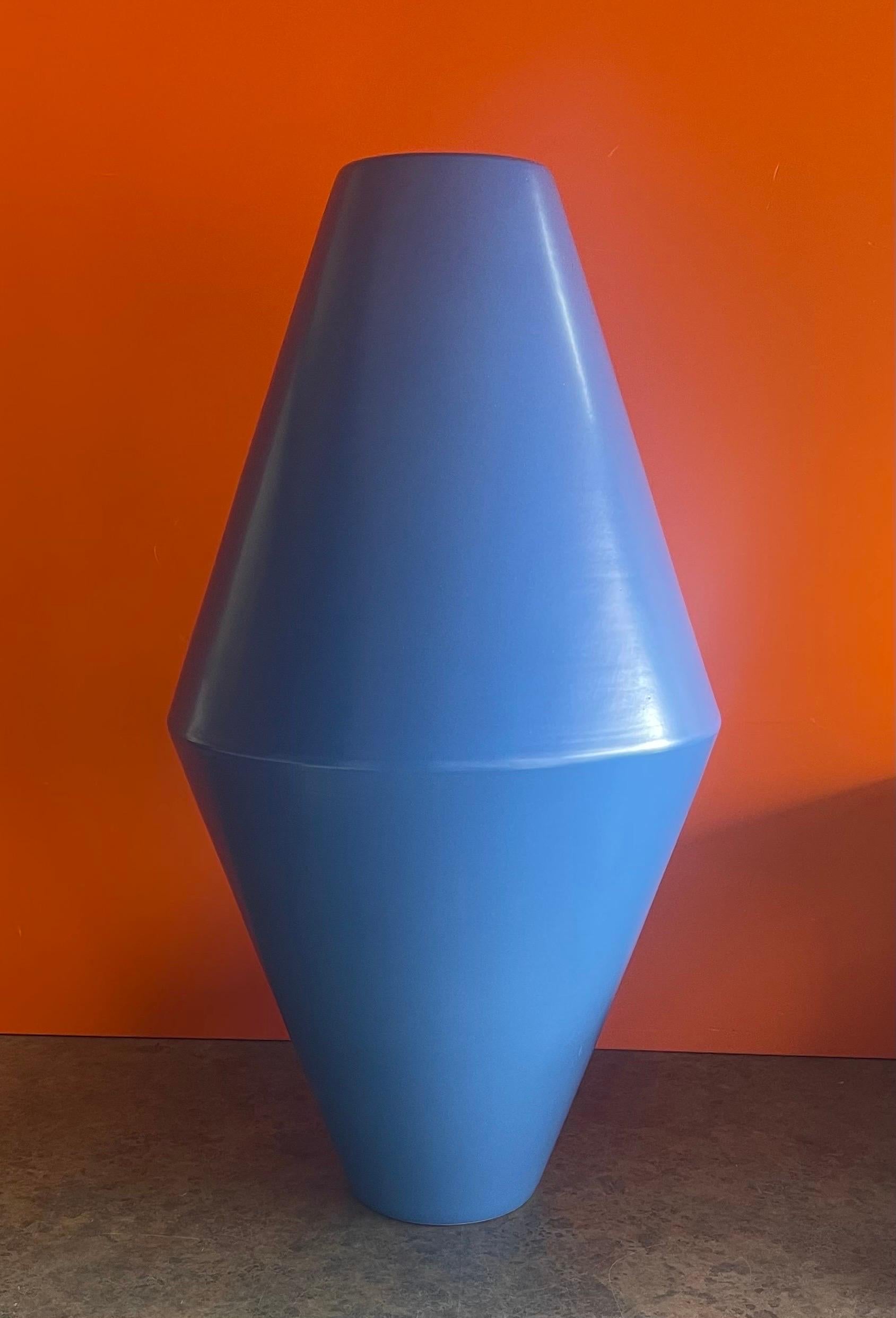 Double Cone Vessel / Planter on Metal Stand by Architectural Pottery For Sale 2