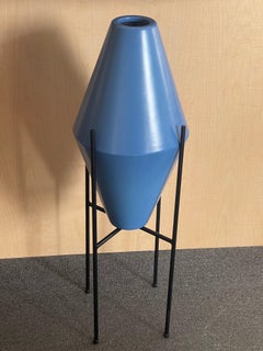 Double Cone Vessel / Planter on Metal Stand by Architectural Pottery