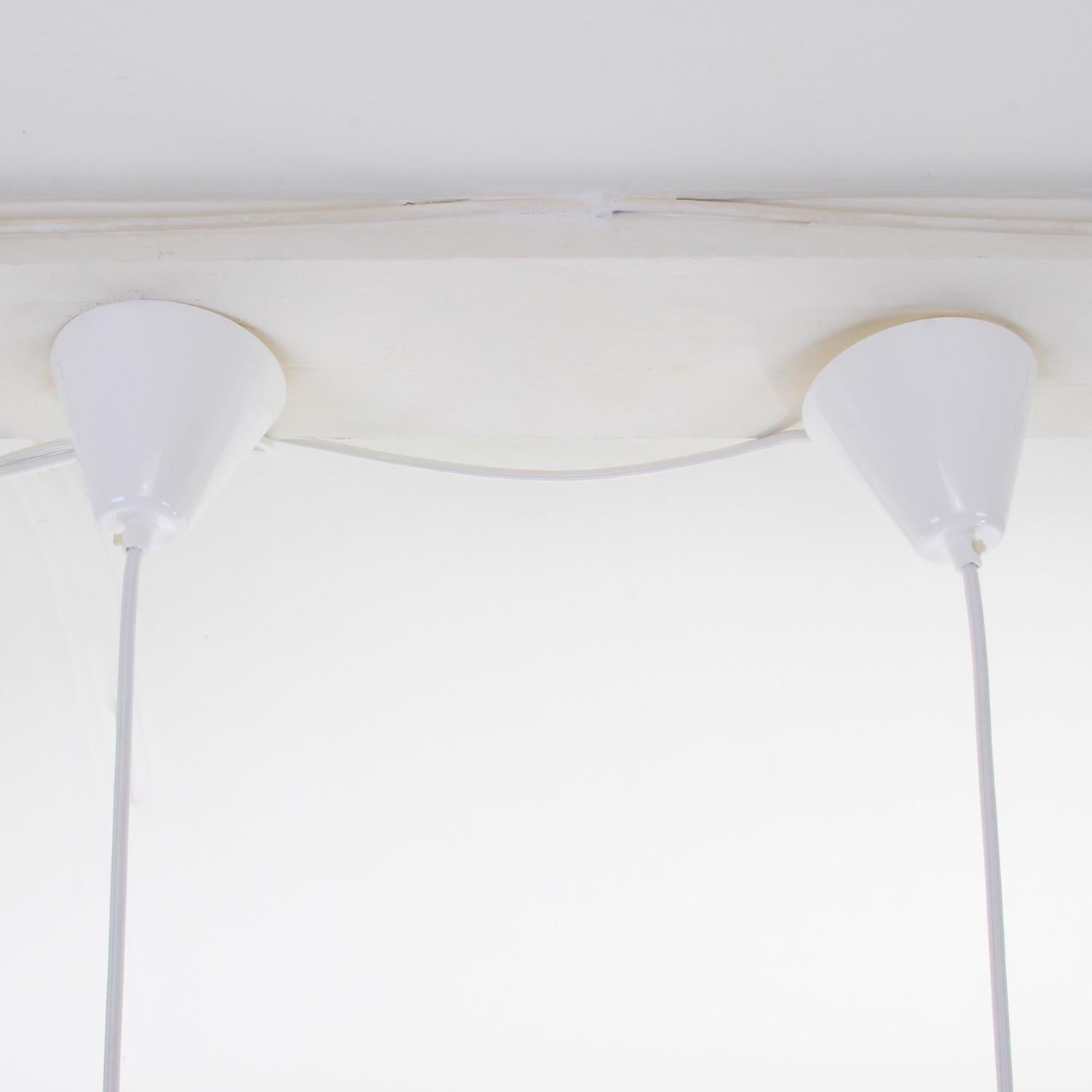 Wood Double Crystal Light Fixture by Eriksmålaglas in the 1950s