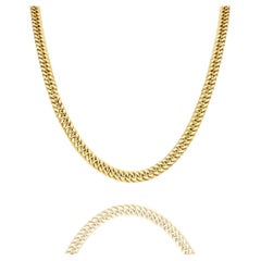 Double Cuban Link Chain Necklace, 14K Yellow Gold, 26.60Gr.