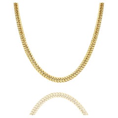 Used Double Cuban Link Chain Necklace, 14K Yellow Gold, 26.60Gr.