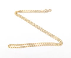 Double Curb Link Necklace in 14k Yellow Gold