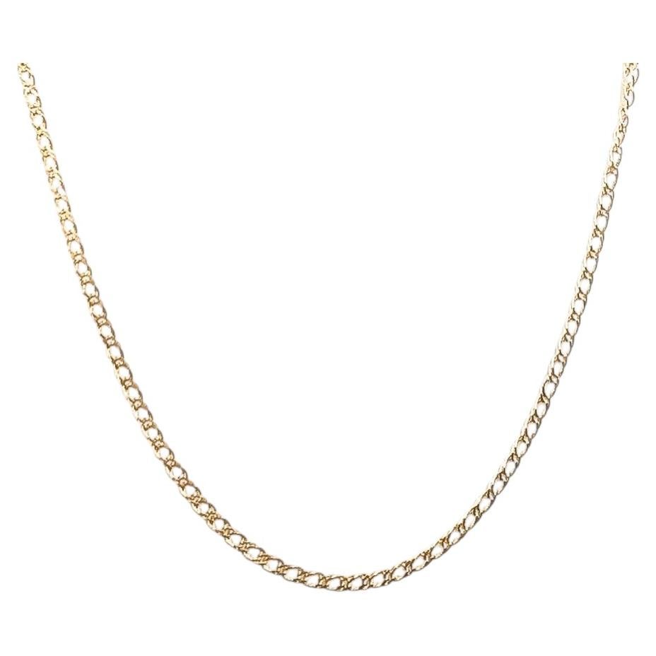 Double Curb Link Necklace in 14k Yellow Gold