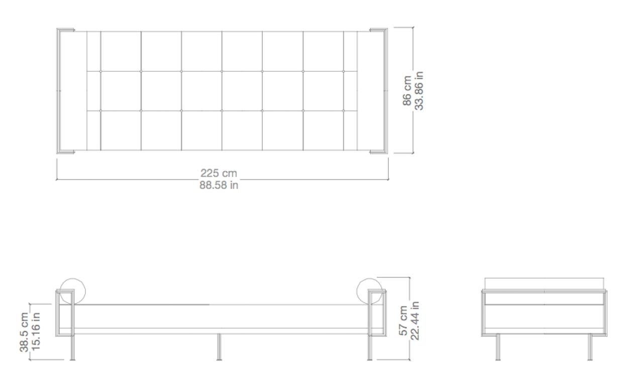 Doppel-Tagesbett aus aufgearbeitetem Hartholz und massivem Messingrahmen ( Inneneinrichtung) (21. Jahrhundert und zeitgenössisch) im Angebot