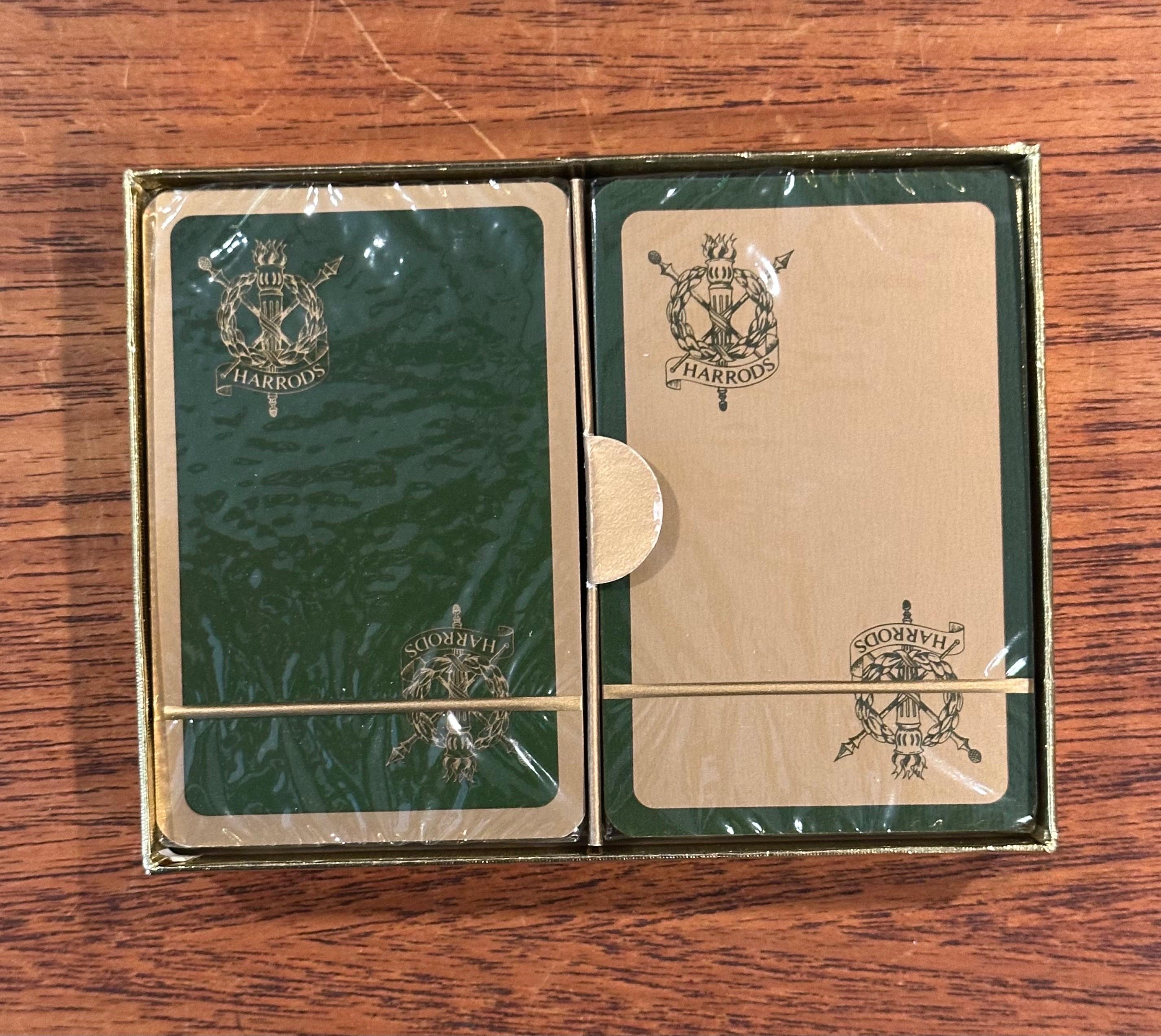 Ensemble de cartes à jouer de deux niveaux par Harrods of London - Nouveau stock ancien en vente 1