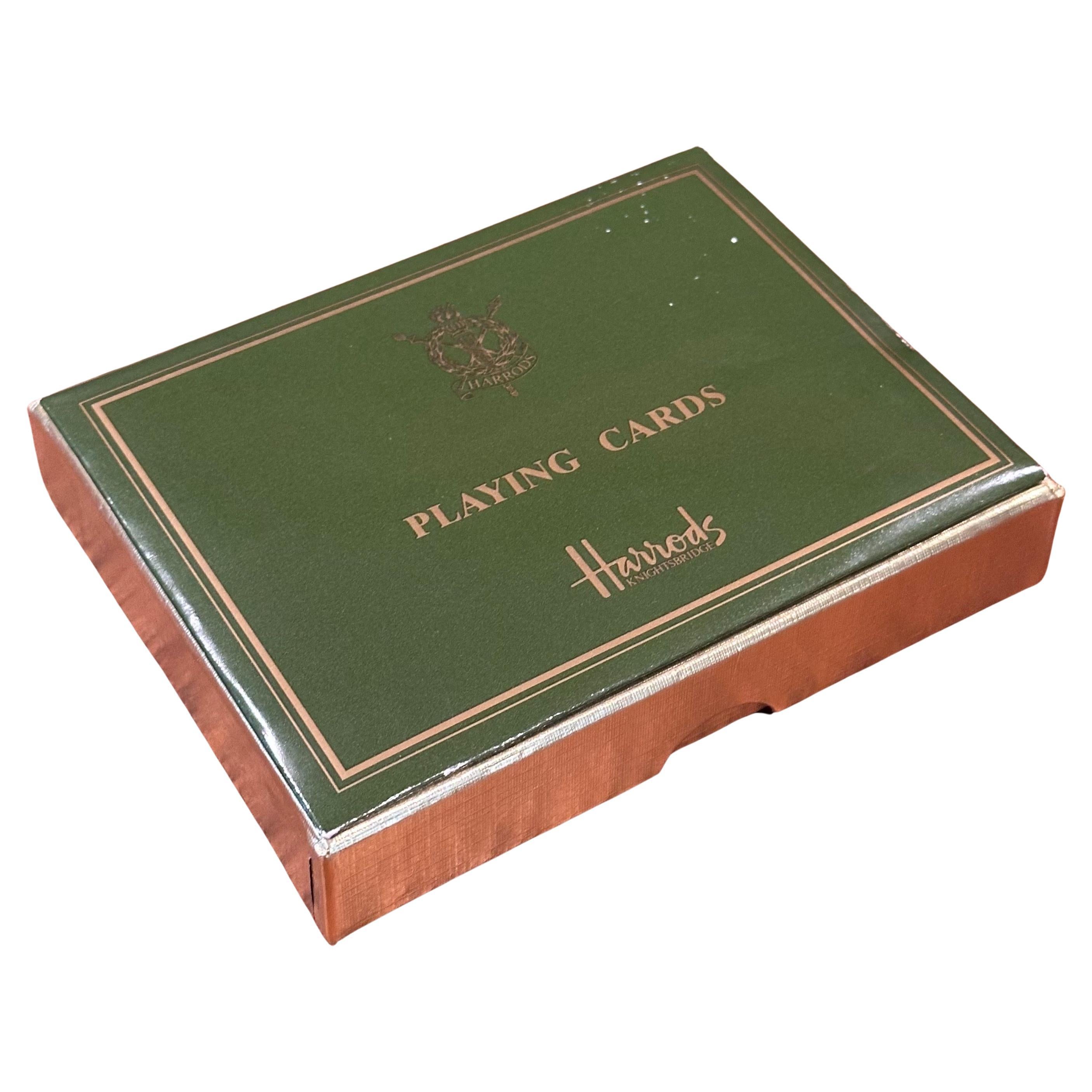 Double Deck Boxed Set of Playing Cards by Harrods of London - New Old Stock