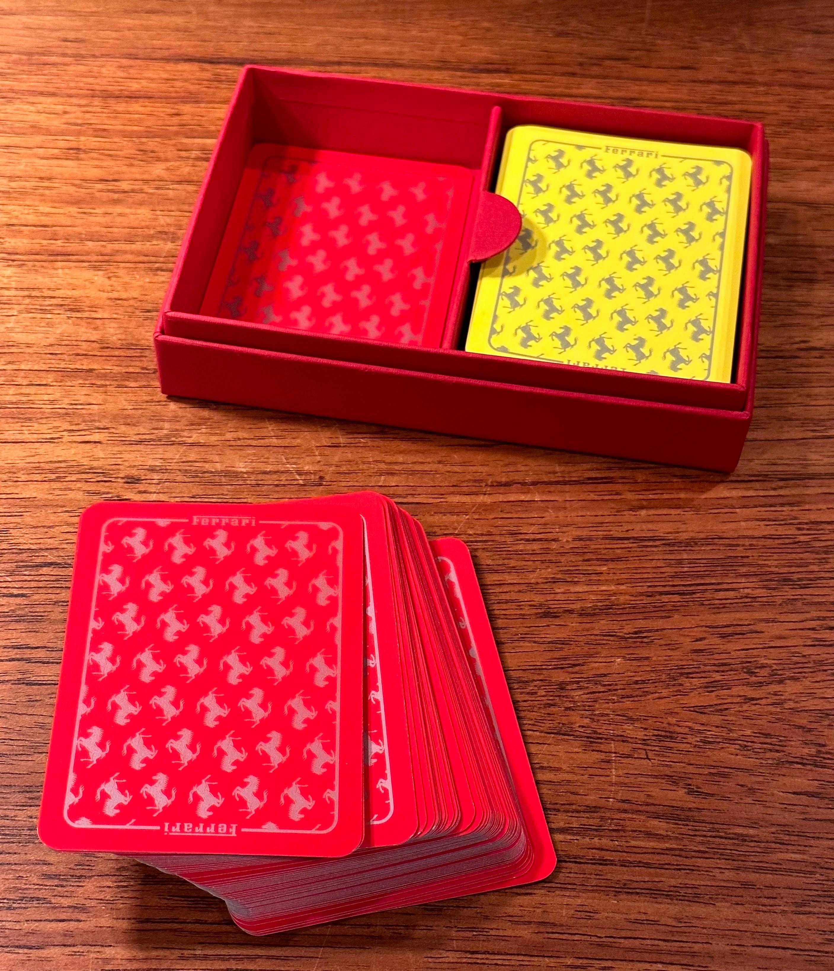 Double Deck Set of Playing Cards in Box by Ferrari 1