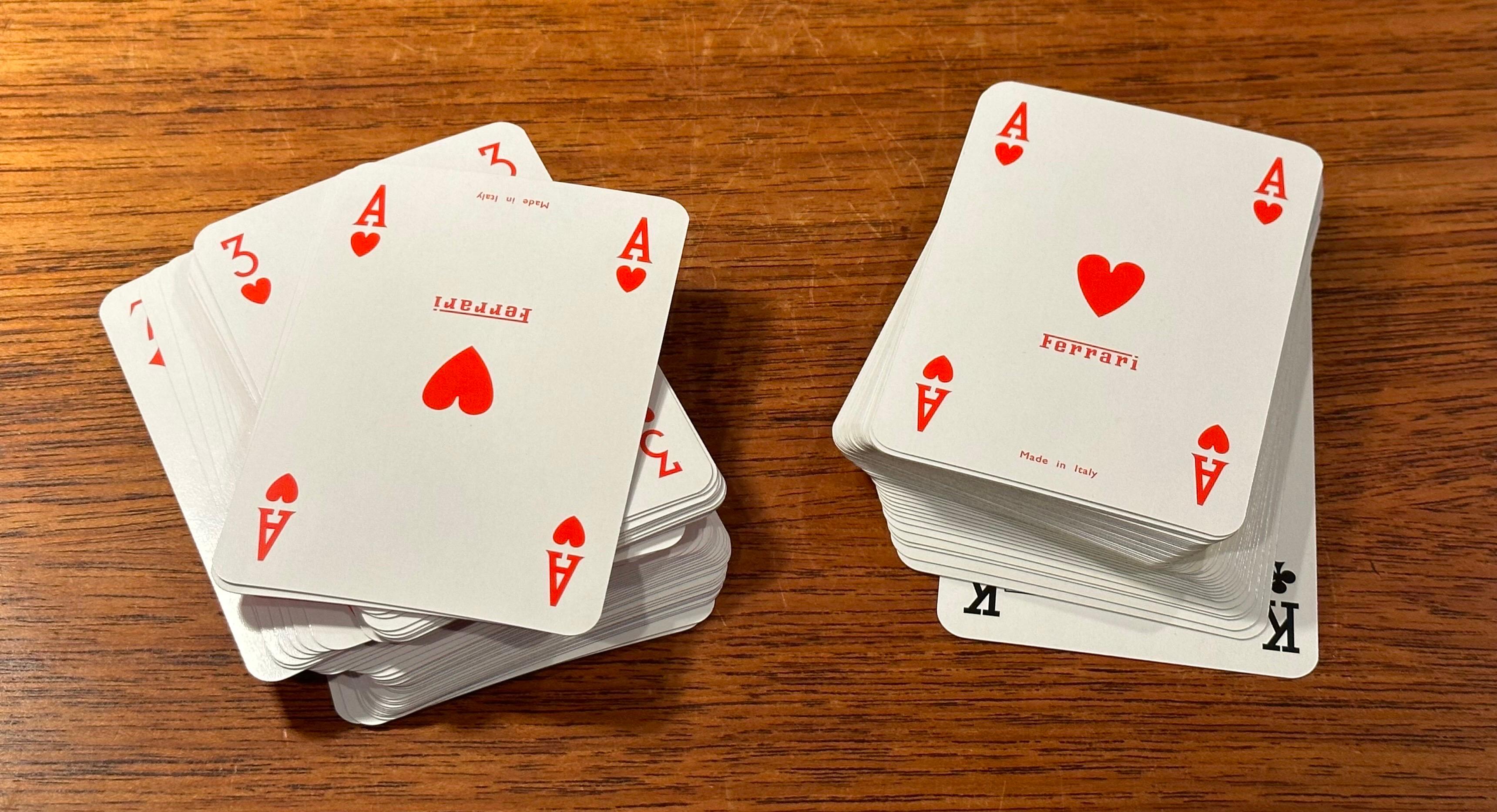 Double Deck Set of Playing Cards in Box by Ferrari 4