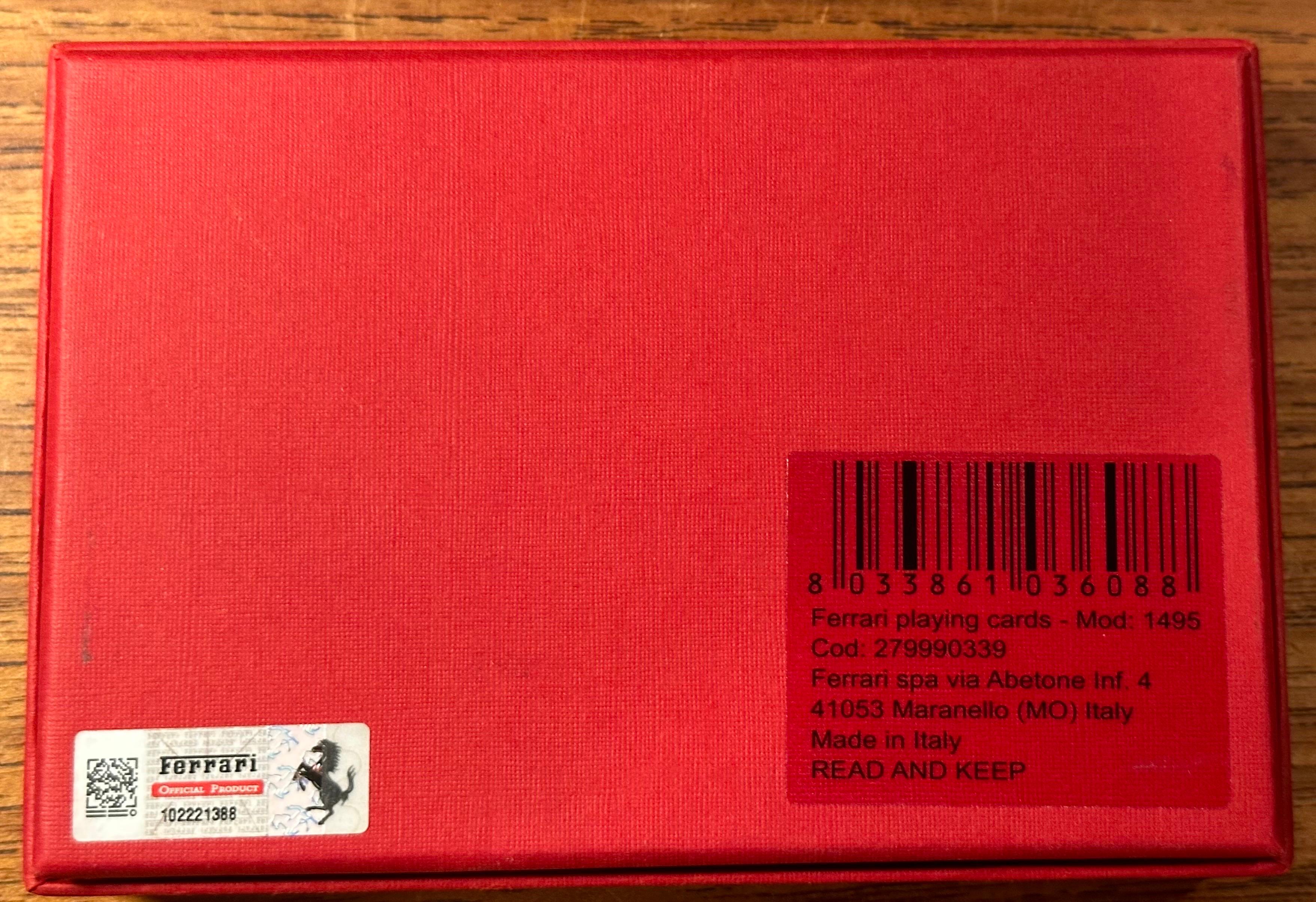 Double Deck Set of Playing Cards in Box by Ferrari 5