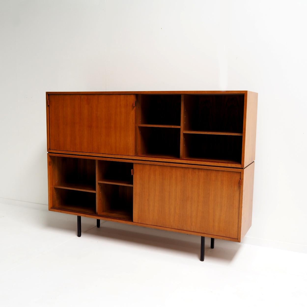 Mid-Century Modern Double Decker Sideboard by Female Designer Florence Knoll for Knoll Inc