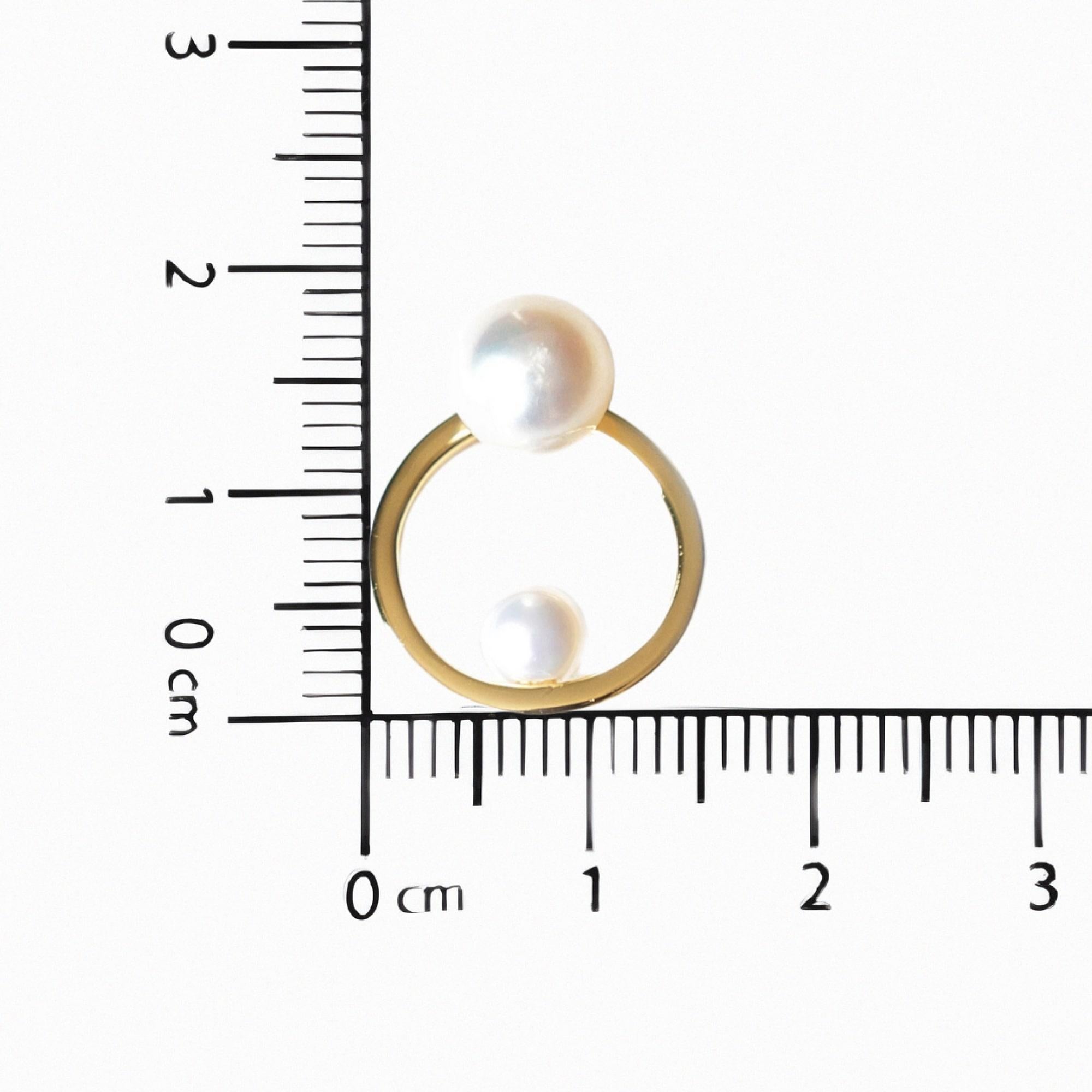 Taille ronde Boucles d'oreilles perles Double Delight en vente