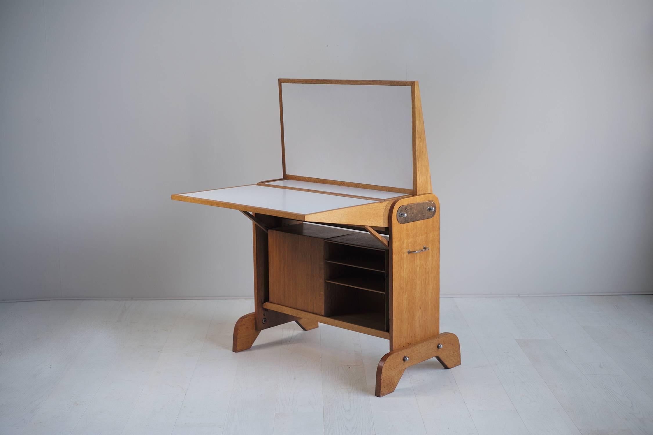 Mid-Century Modern Double Desk with System, Raclem Edition, France 1950