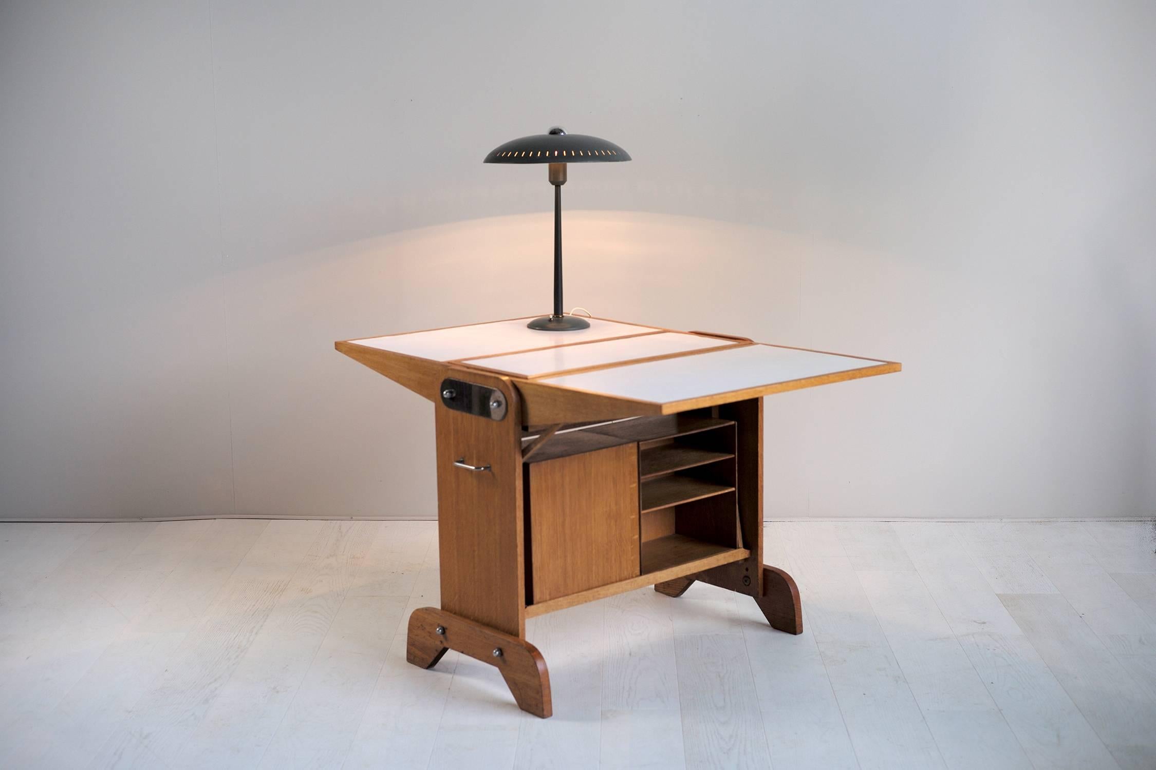 Double Desk with System, Raclem Edition, France 1950 In Excellent Condition In Catonvielle, FR