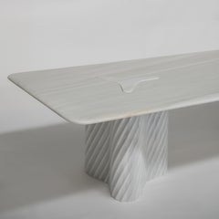 Marble Double Diagonos Table by India Mahdavi