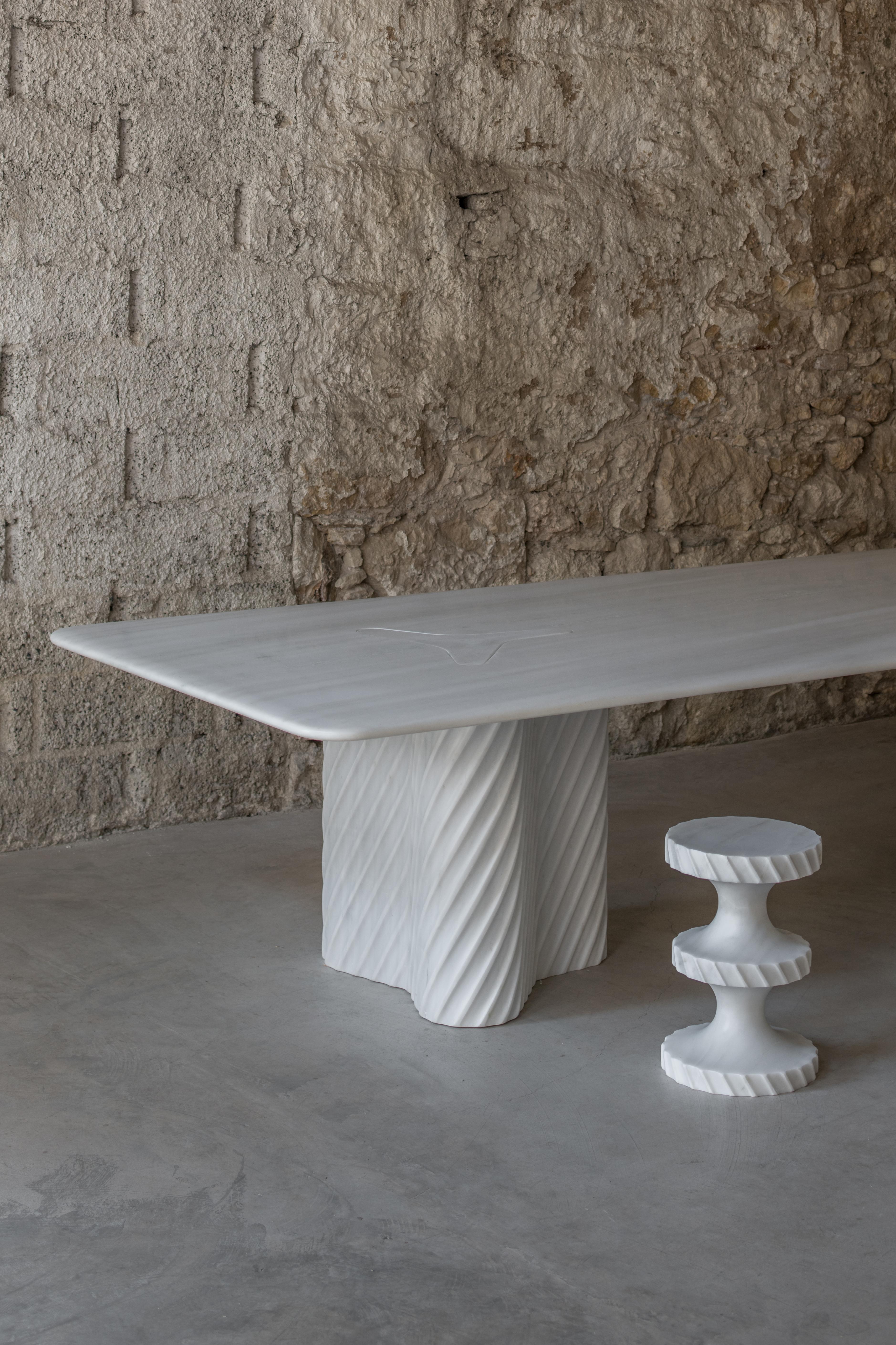 Table Diagonos double en marbre d'Inde Mahdavi Neuf - En vente à Pireaus-Athens, Greece