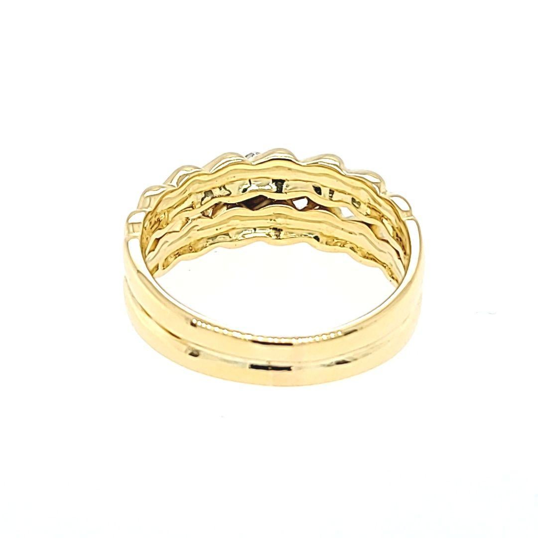 Women's or Men's Double Diamond Band Ring For Sale
