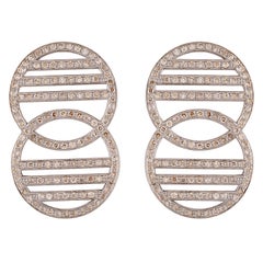 Pendientes Rejilla Doble Diamante