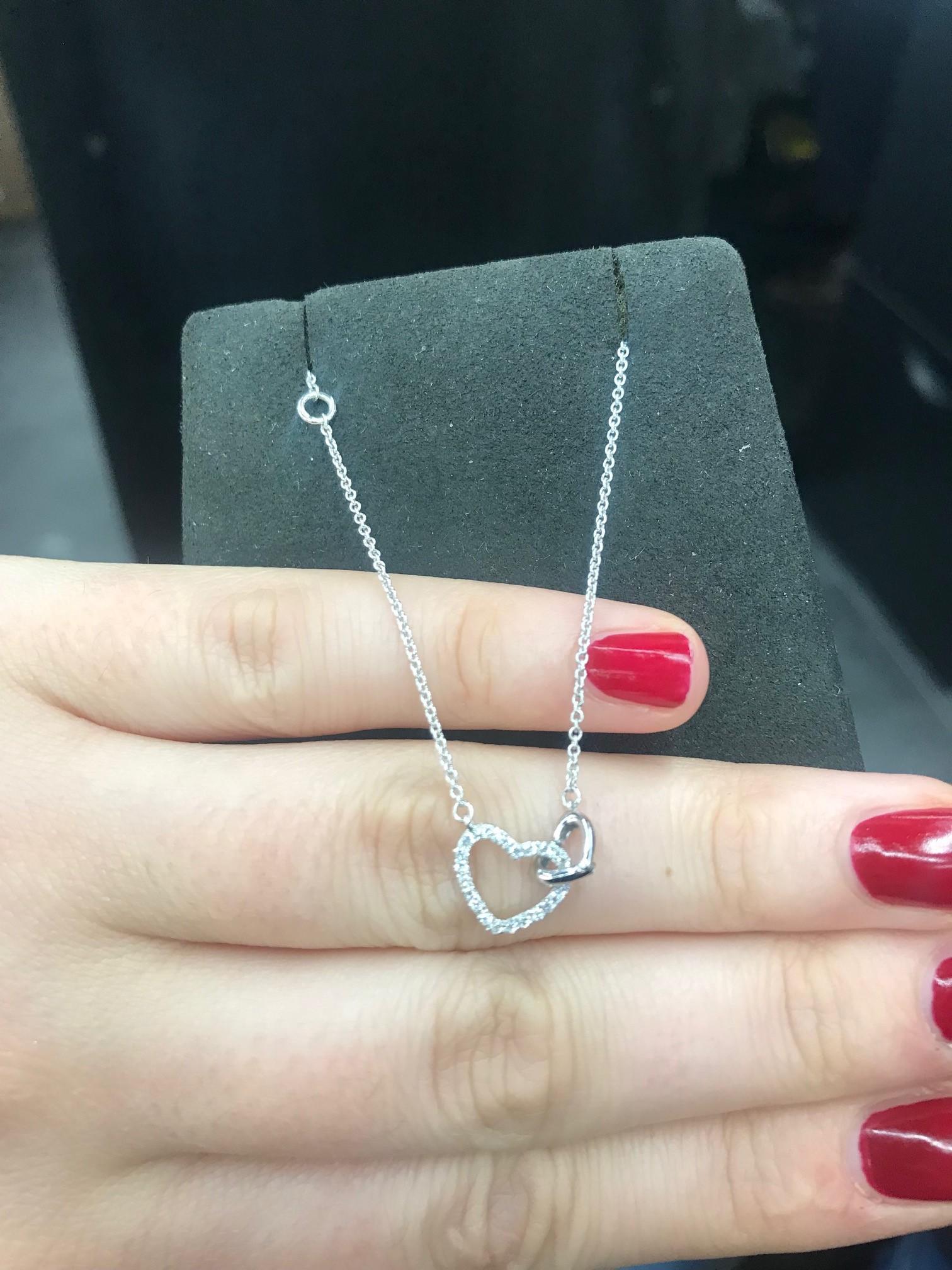 pandora two heart necklace