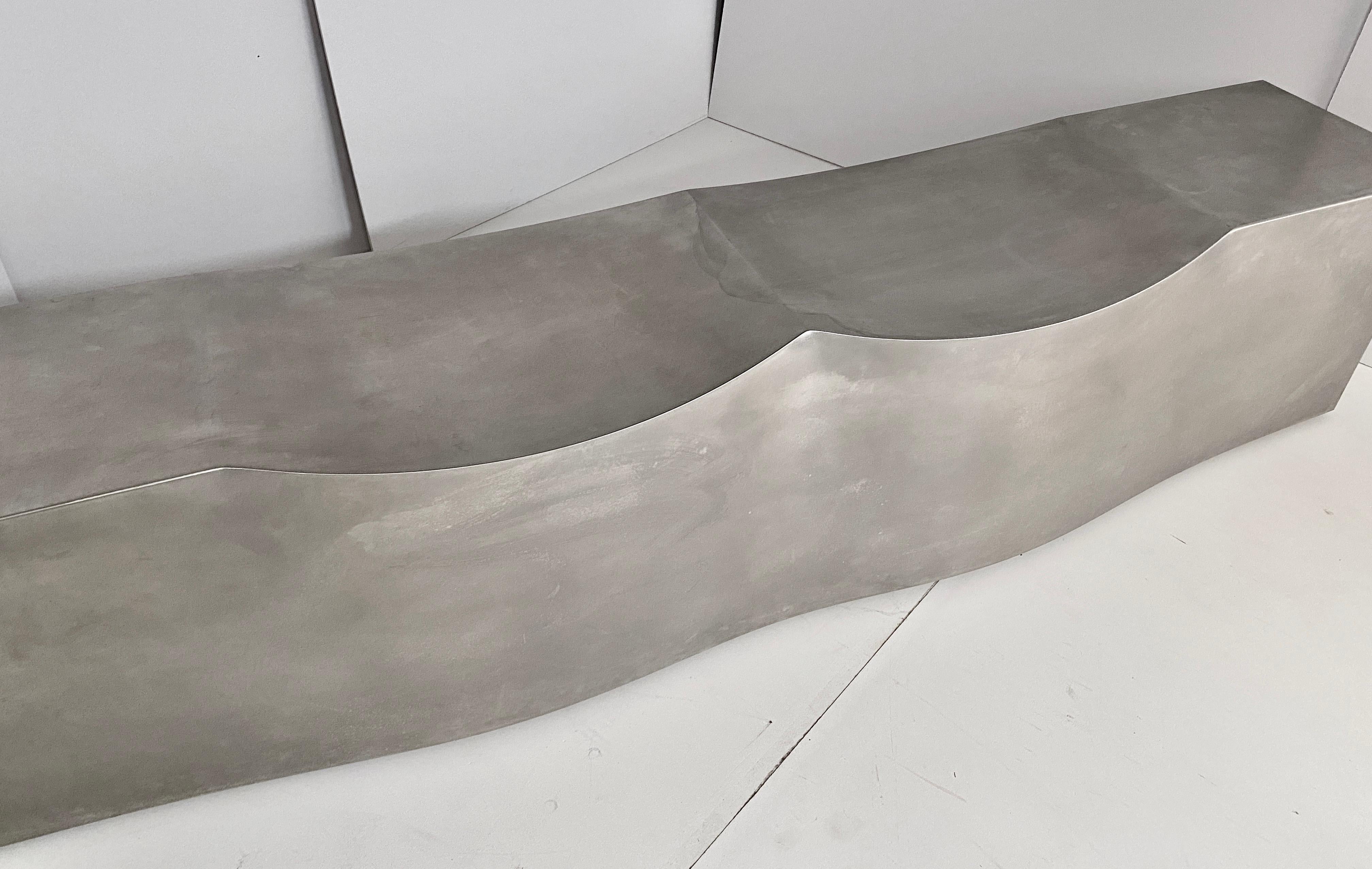 Stainless Steel Double Dip Bench by Chris Howker for B & B Italia