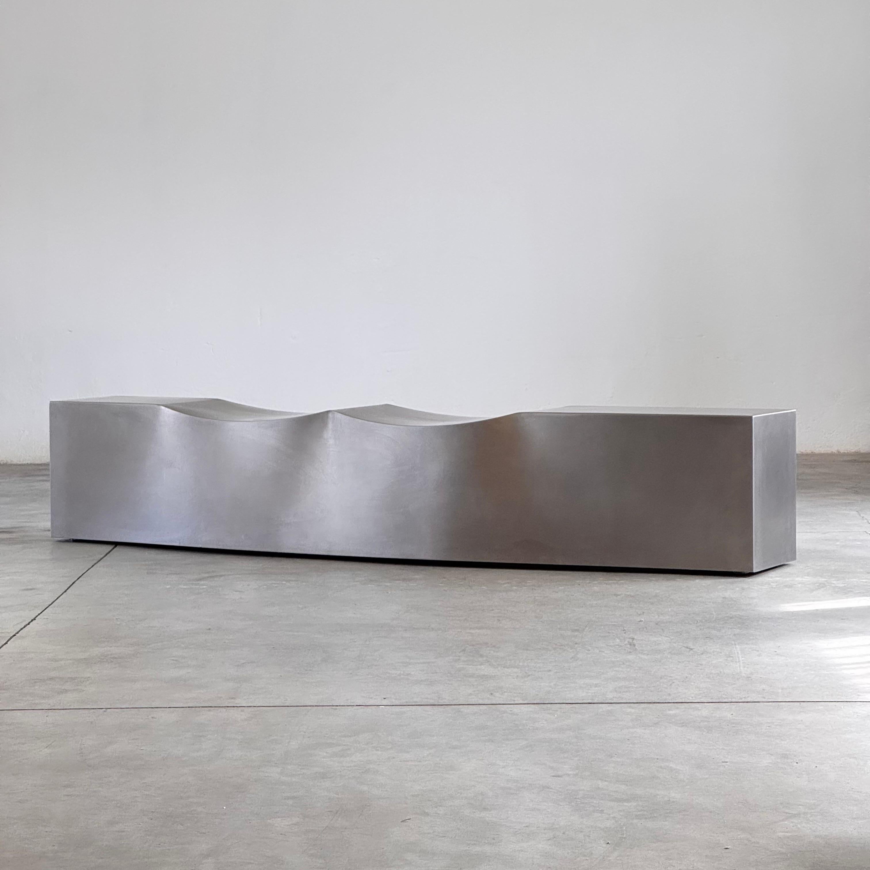 Hand-Carved “Double Dip” Bench by Chris Howker for B&B Italia, 2004 Sculptural, Discontinued For Sale