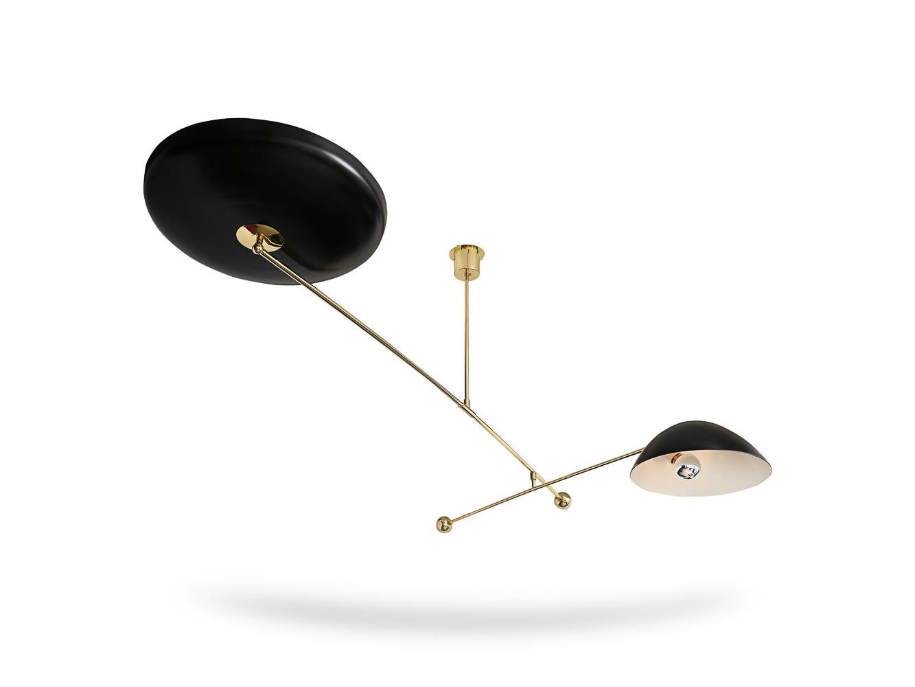 Modern Double Dish Mobile Fixture by Fedele Papagni
