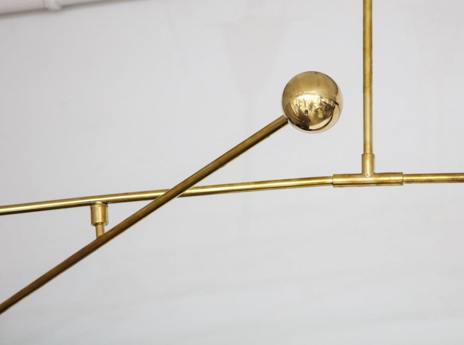 Hand-Crafted Double Dish Mobile Fixture by Fedele Papagni